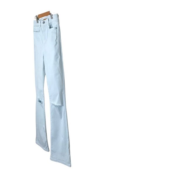 Rebecca Minkoff Sunset Flare High Rise Light Wash Slightly Distressed Size 27 - Picture 4 of 8
